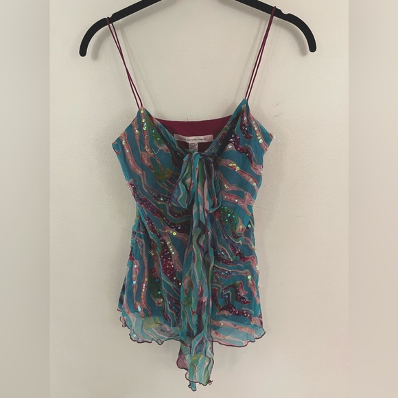 Diane Von Furstenberg Tops - Diane Von Furstenberg Silk Tank Top Teal Blue Blouse 4 DVF